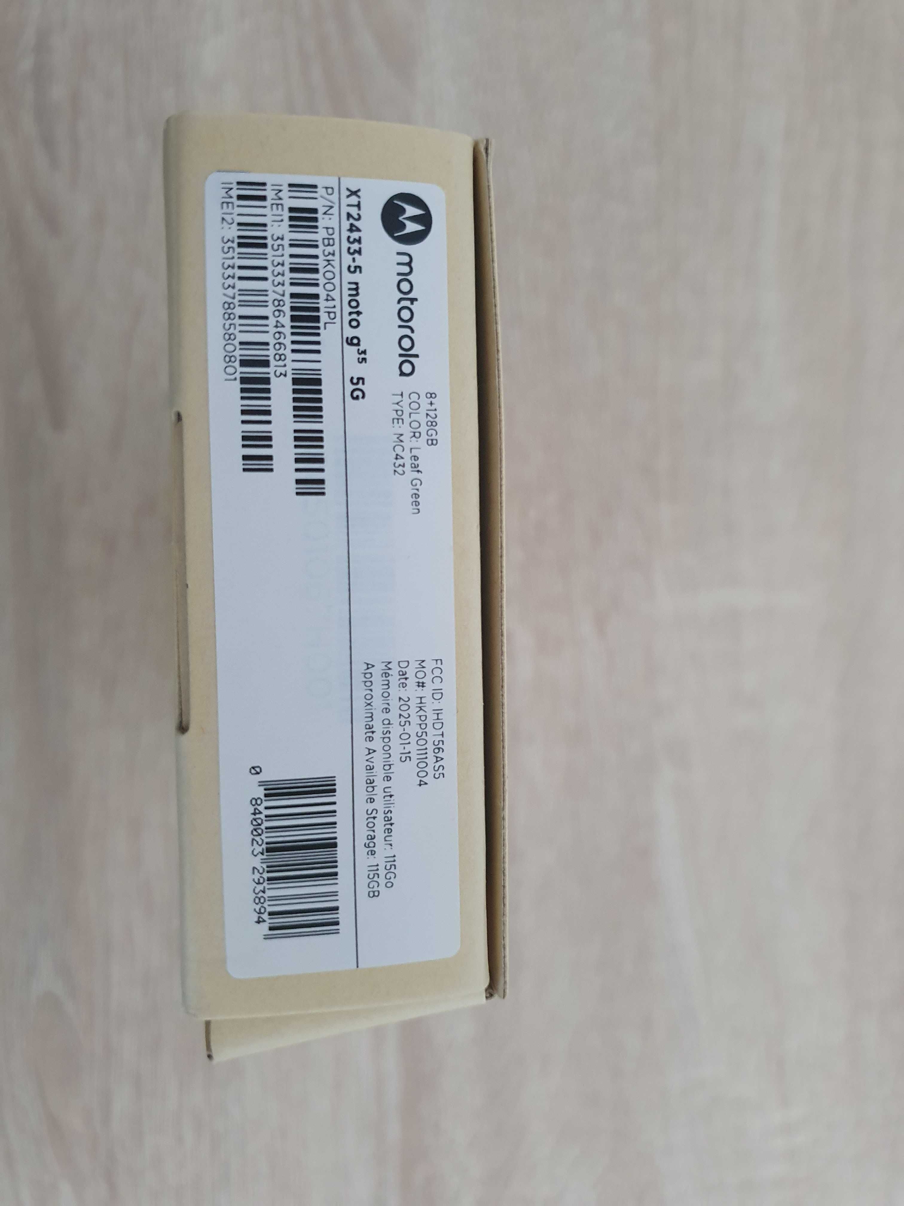 Nowa Motorola Moto G 35 8/128 5G zielona, cały zestaw + gwarancja