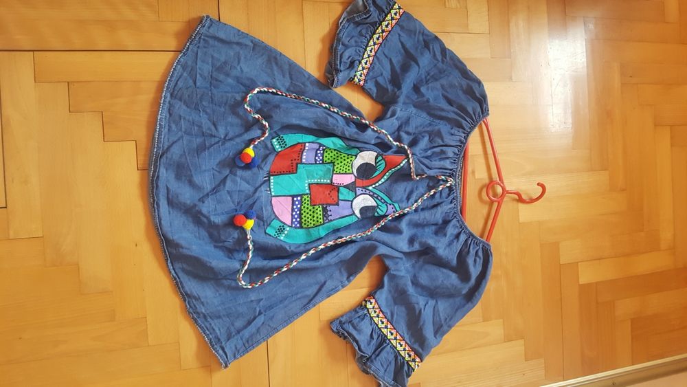 Bluzka cienki jeans bawełna