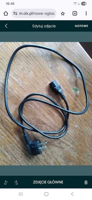 Kabel zasilający do komputera stacjonarnego