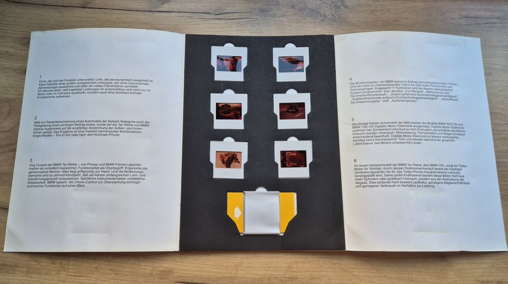 Slajdy BMW vintage lata 70 prospekt broszura zdjęcia gadżet PRL