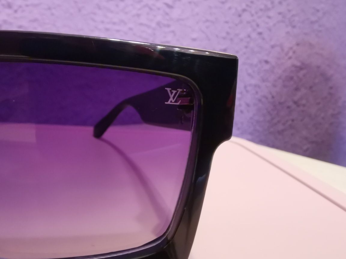 Okulary czarne przeciwsłoneczne złote lv louis vuitton