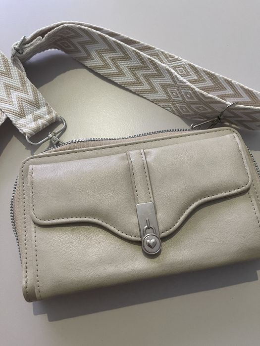 Portfel torebka beżowa