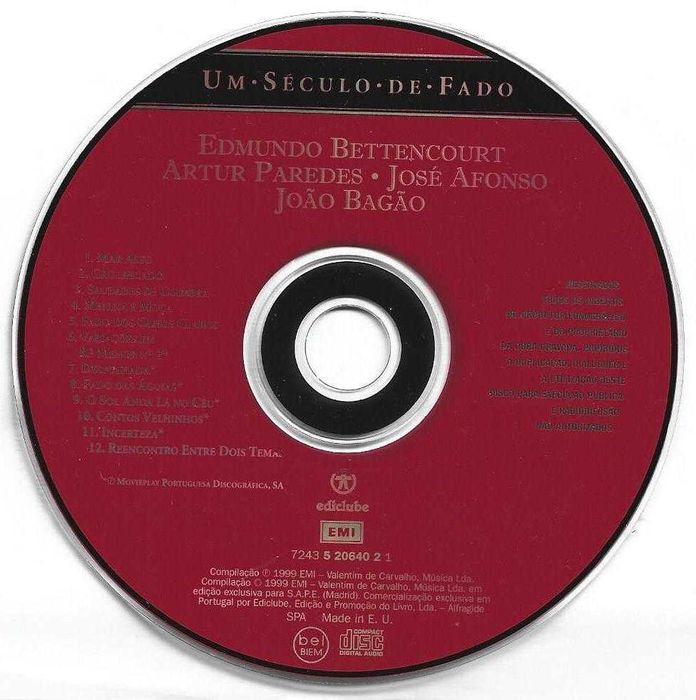 Um Século de Fado - - - - - ( Fado de Coimbra )	- - - - -				CD