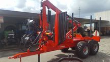 Reboque Florestal Novo 8000kg chapeado com grua
