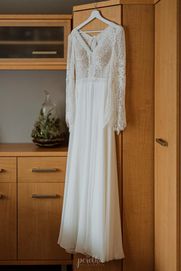 Suknia ślubna z koronką rozmiar 36