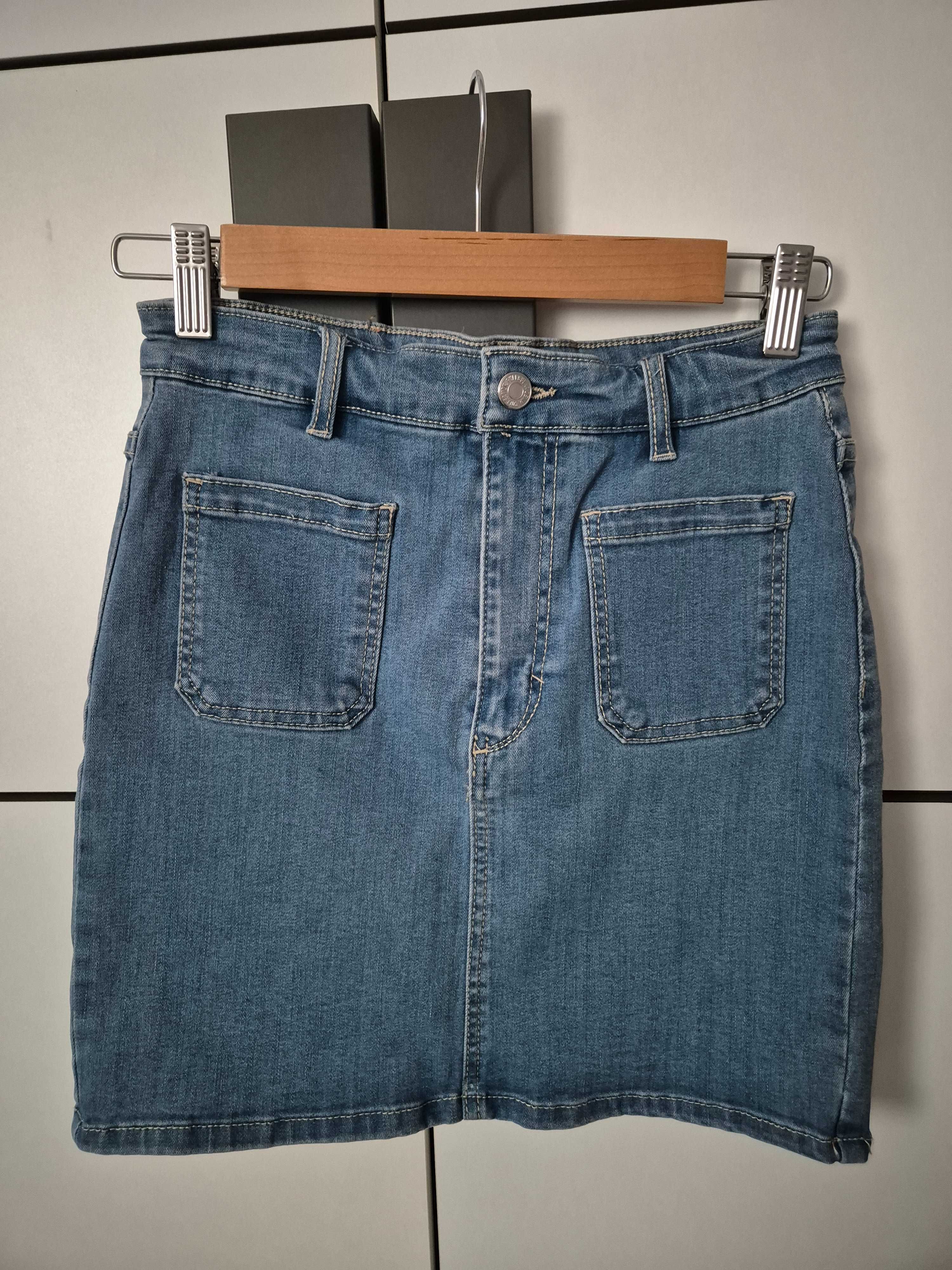 Spódnica jeansowa mini Pull&Bear