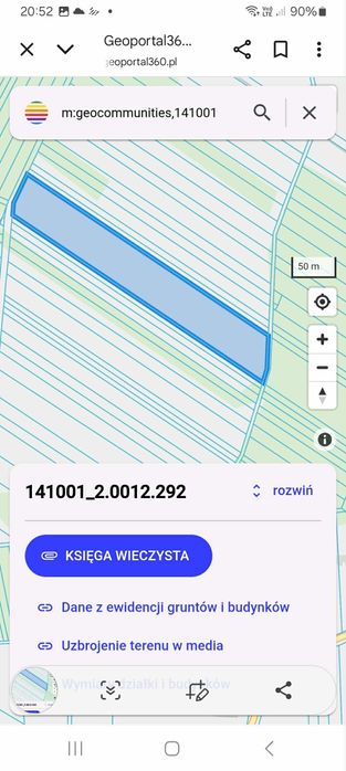 Sprzedam łąkę w gminie Huszlew, obręb krzywośnity