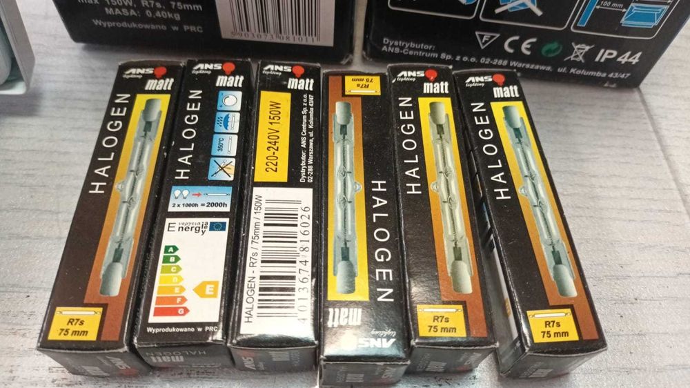Lampa Halogen Projektor FL 150 Biały NOWE + żarówki halogenowe