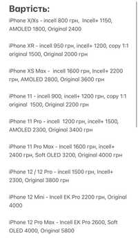 Дисплей iPhone X Xs Max XR 11 12 13 14 Pro Max экран с заменой модуль