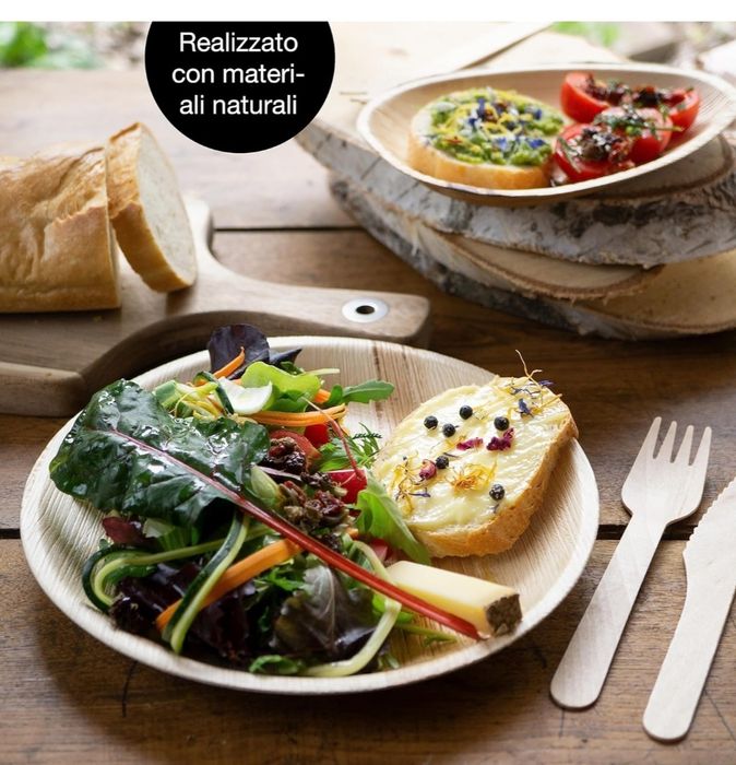 Moritz & Moritz 20 szt. okrągły talerz z liści palmowych