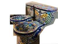 Toaleta ceramika Talavera z Meksyku