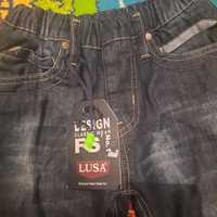 Spodnie jeans ocieplane 122/128