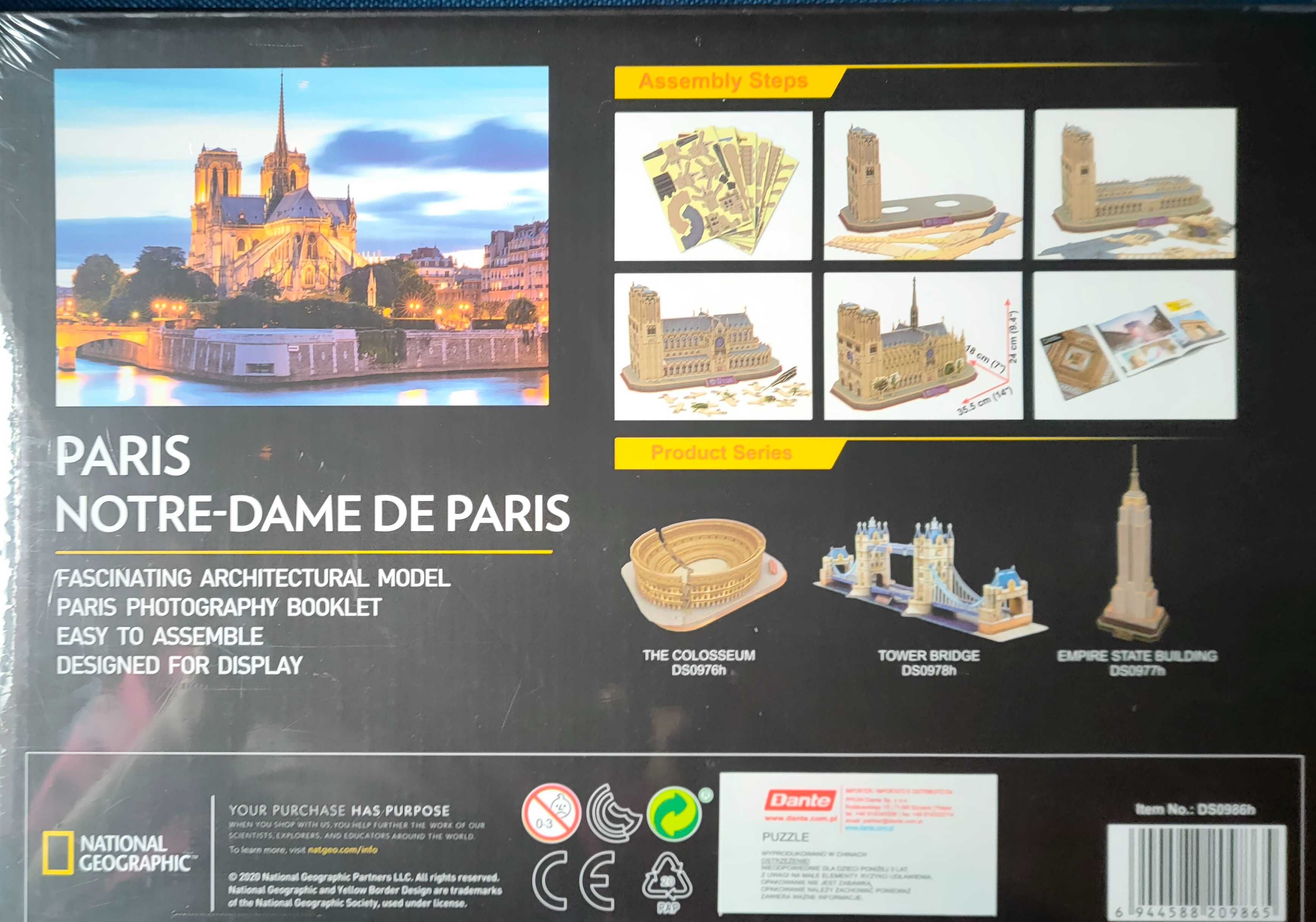 Puzzle 3D Notre-Dame + fotografie National Geographic