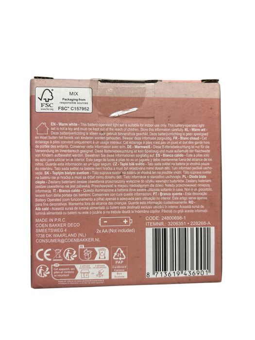 Girlanda świetlna tęcza 10 LED 1,5m nr.8334