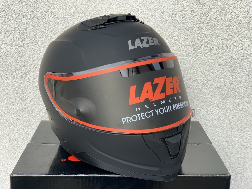 Kask motocyklowy Lazer Rafale evo czarny matt, Blenda, Poliweglan!