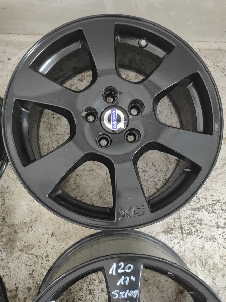 120 Felgi aluminiowe ORYGINAŁ VOLVO XC R 17 5x108 otwór 63,3 Czarne