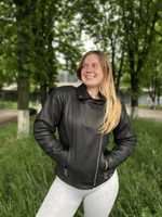 Шкіряна мотокуртка Damen Polo Motorrad із захистами
