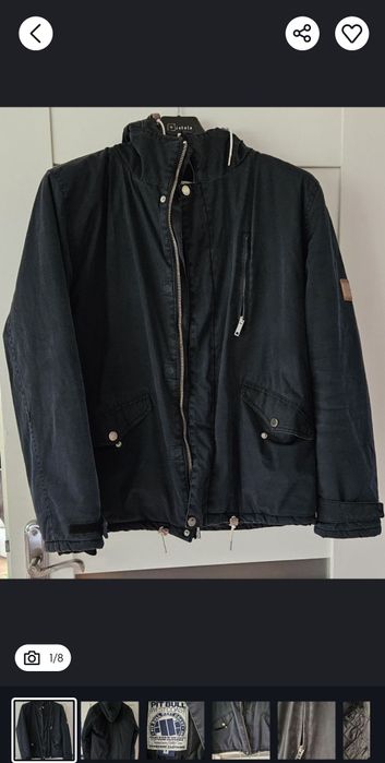 Pitbull kurtka parka L/XL kaptur czarna kaptur tommy armani boss