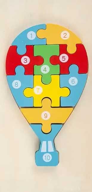 Puzzle drewniane 3D montessori - Balon