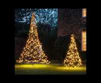 Dekoracja świąteczna choinka zestaw 2 figurek choinkowych LED święta