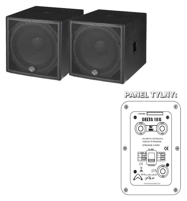 Subbas bas Wharfedale Delta -18B 8ohm 8szt