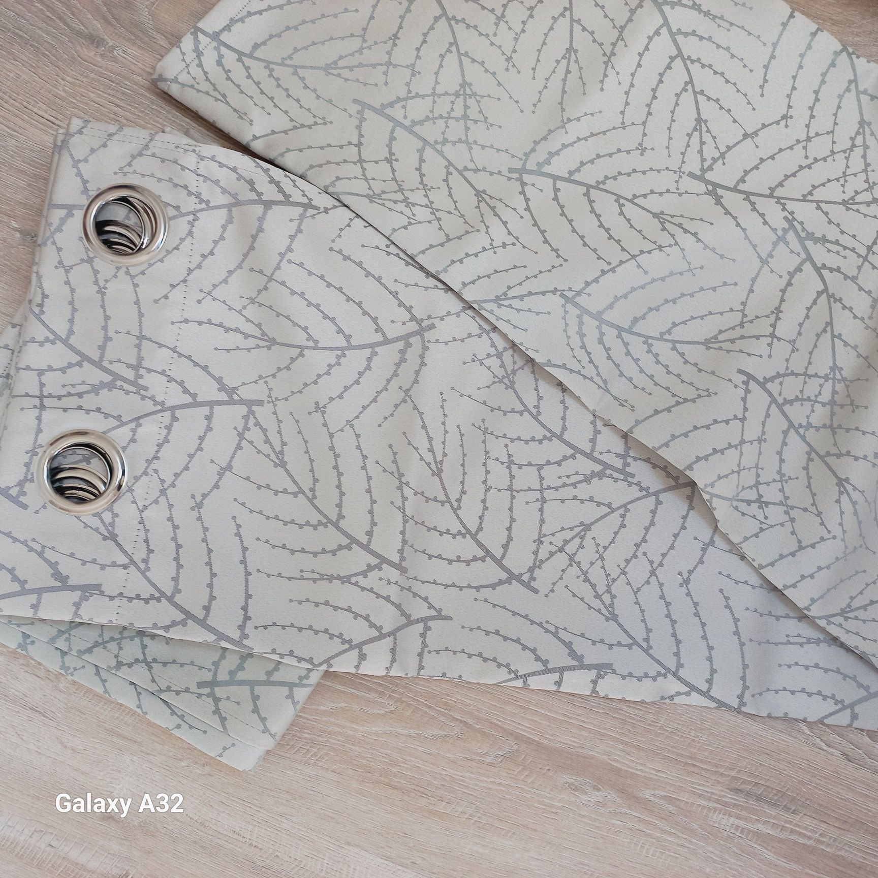 Zasłona zasłony komplet 2szt 140x240  srebrne  glamour