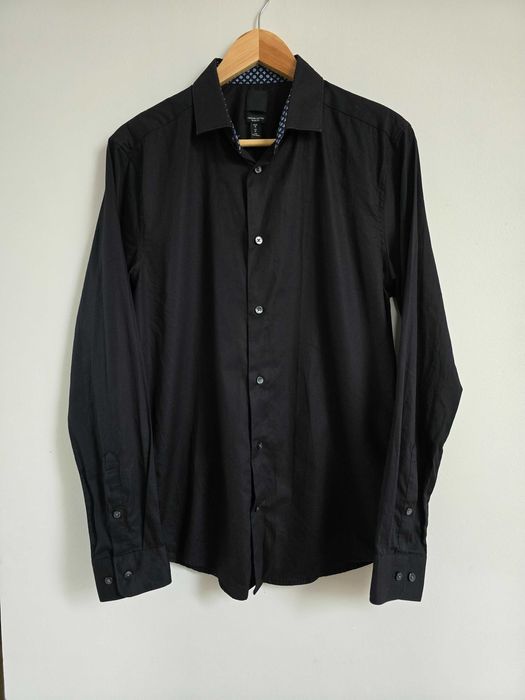 Czarna koszula gładka H&M premium