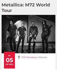 2 bilety na koncert Metallica Warszawa