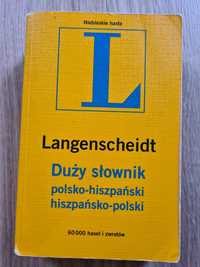 Duzy slownik polsko hiszpanski hiszpansko polski Langenscheidt 60000