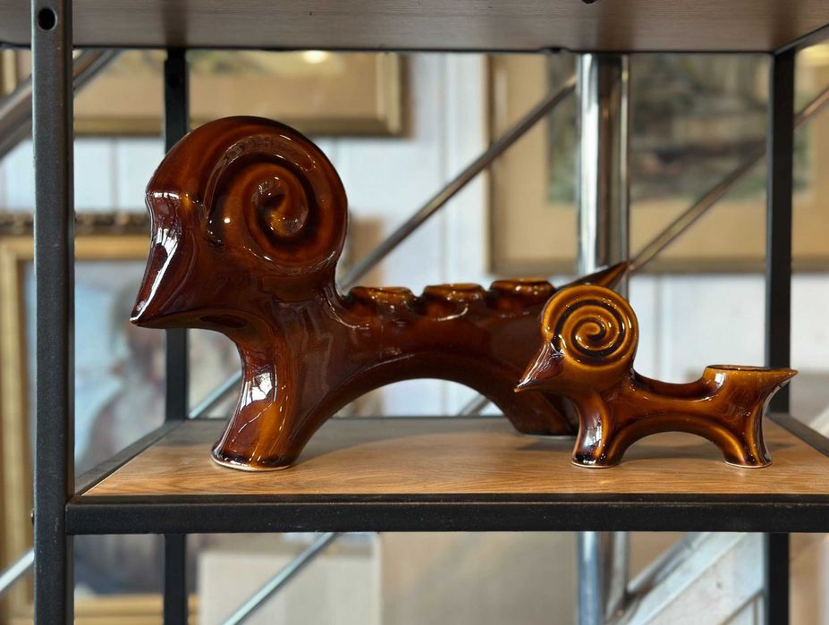 Para świeczników Baran duży i mały lata 60 mirostowice pruszków