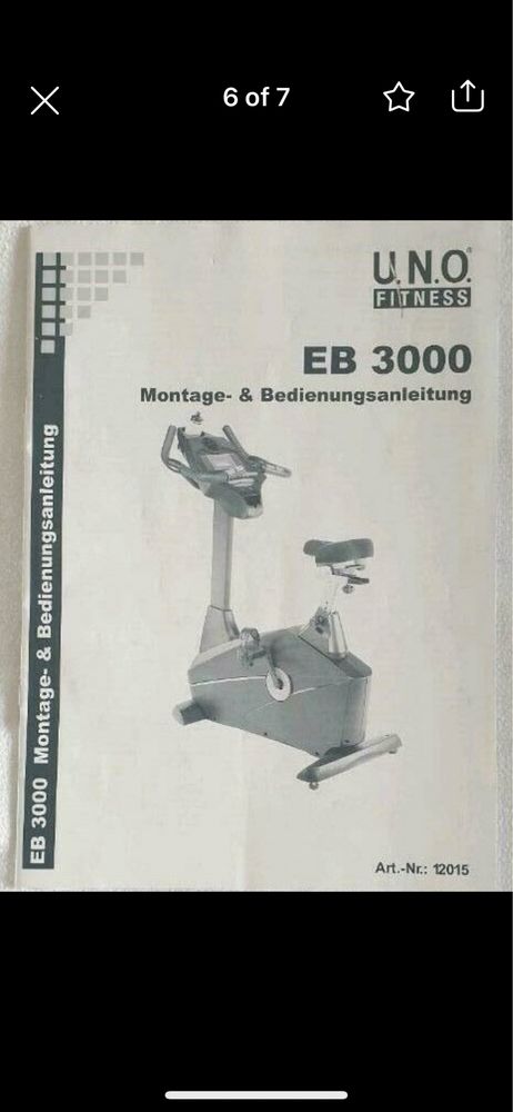 Rower treningowy Uno Fitnes EB 3000