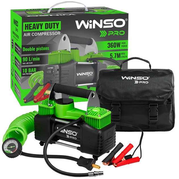 ‼️Автомобільний компресор Winso Pro Heavy Duty 90 л/хв, Автокомпрессор