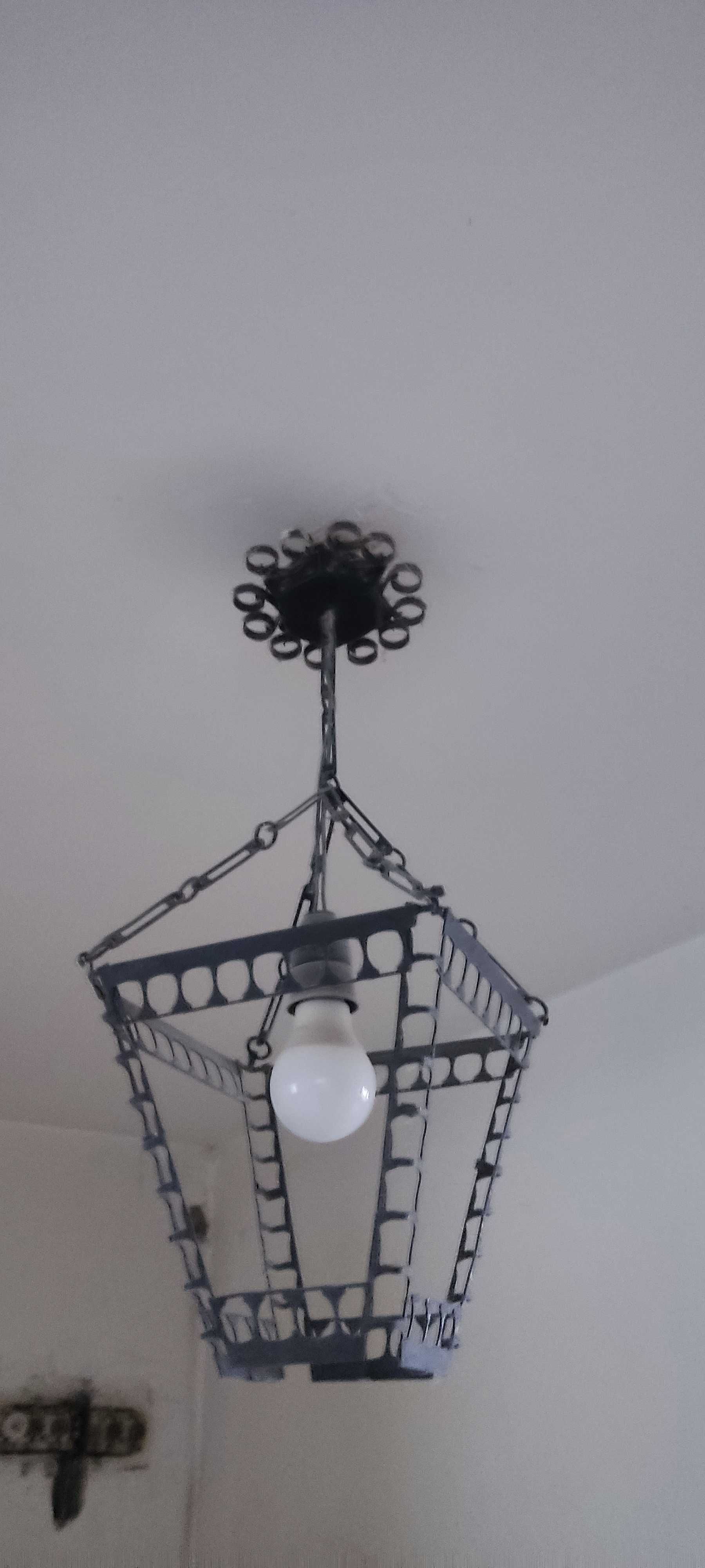 Lampa sufitowa, żyrandol, plafon oświetlenie PRL