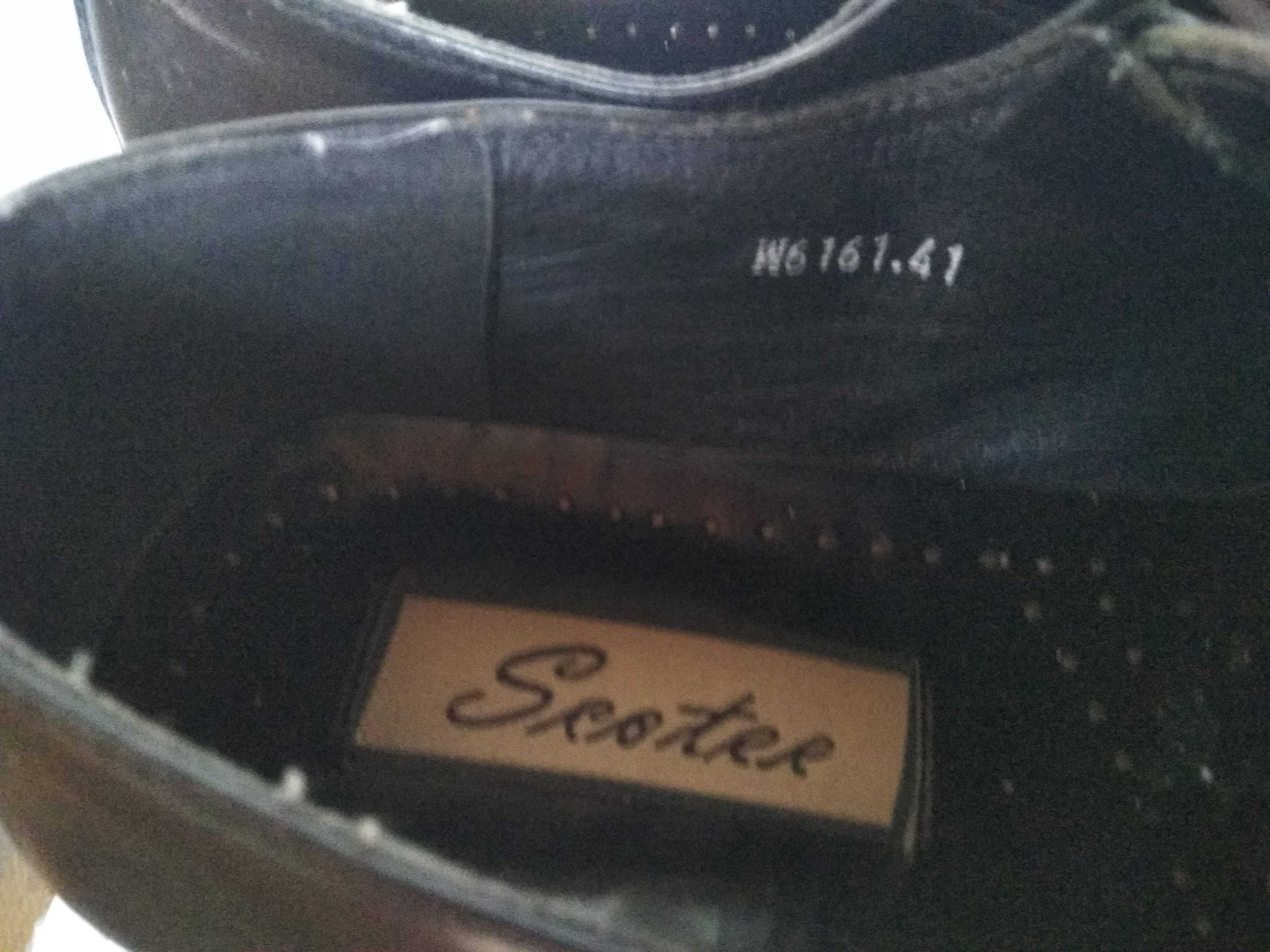 Чоловічі весільні туфлі 43 розмір устілка 28,2 см чорні Scoter