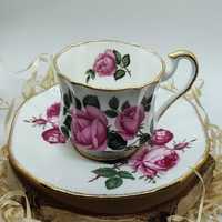 Melrosa angielska porcelana filiżanka i spodek róże