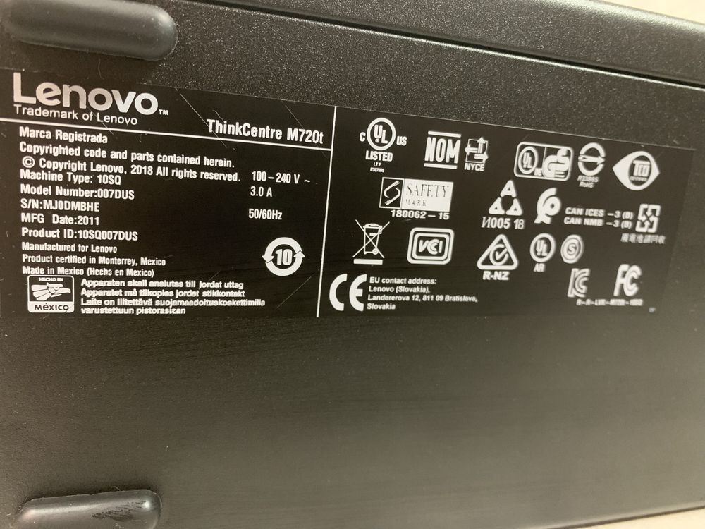 Lenovo ThinkCentre M720T (i5-8500T/8GB/RX560 4GB/SSD 256) комп’ютер ПК
