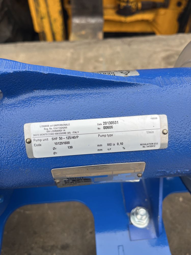 Pompa LOWARA SHF 50-125 4KW/ 36-84m3/h, H 23.3-12m, NOWA