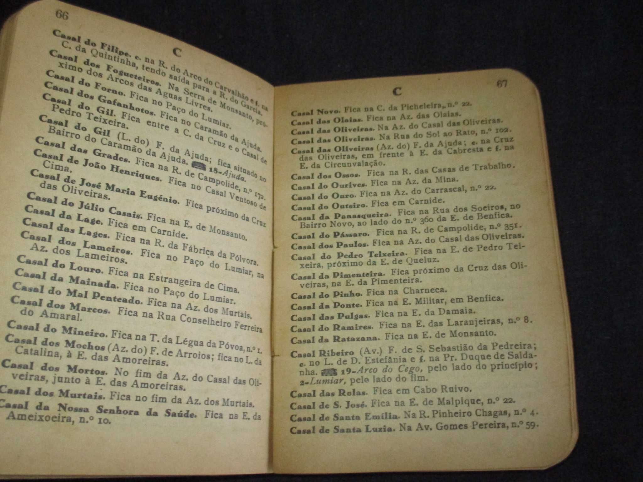 Livro Roteiro de Lisboa com Algés e Dafundo 1951
