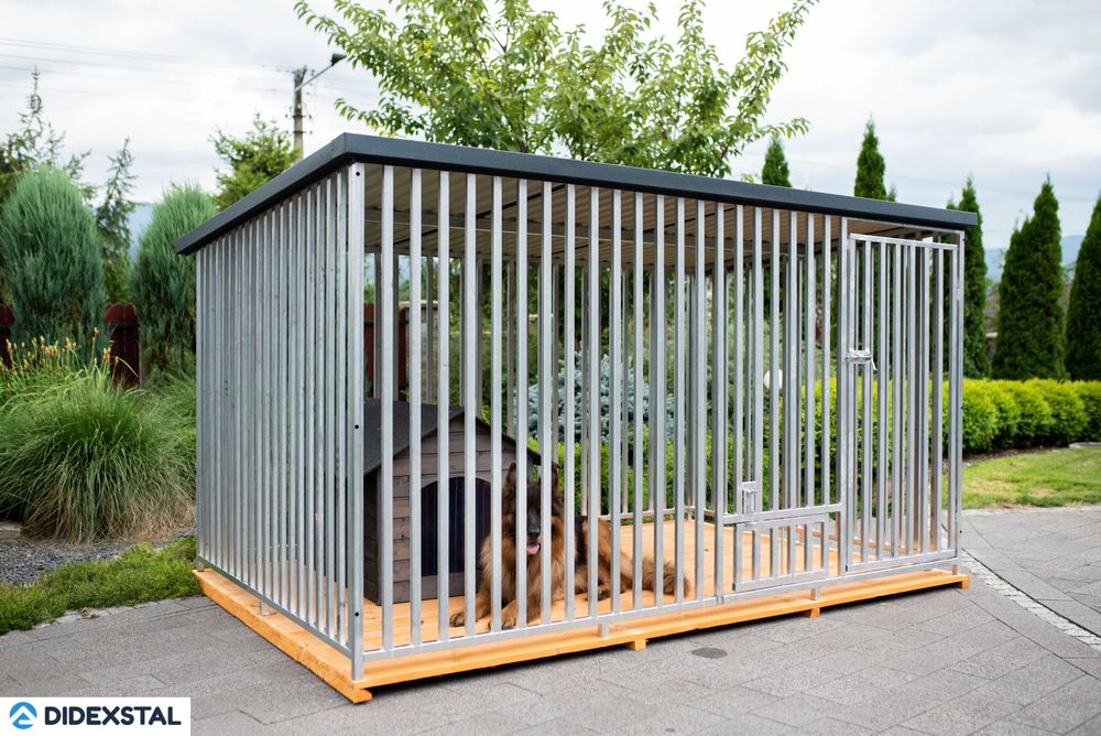 Kojec klatka dla psa 3x2 ocynk; mocny profil + uchwyty na miski GRATIS