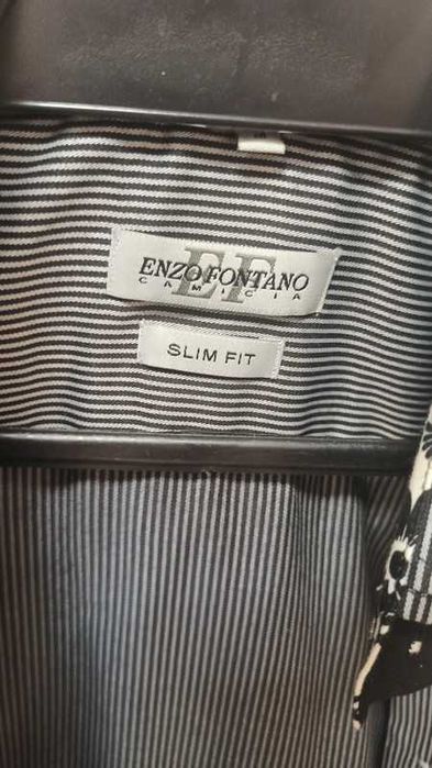 Męska koszula w typie slim fit na długi rękaw w rozmiarze M