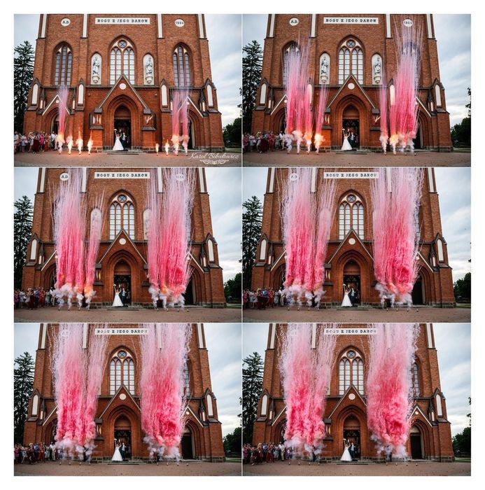 Kolorowy dym mina dymna miny dymne na sesje zdjęcia wesele baby shower