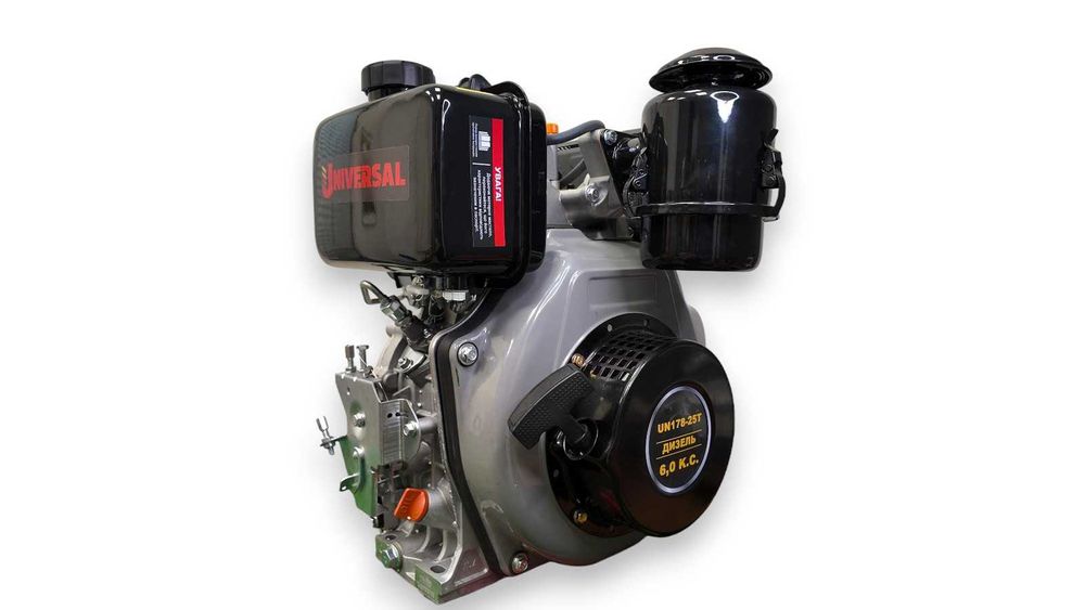 Двигун Universal 178F (6 к.с.) дизель! вал 25 мм шліцевий! надійний!