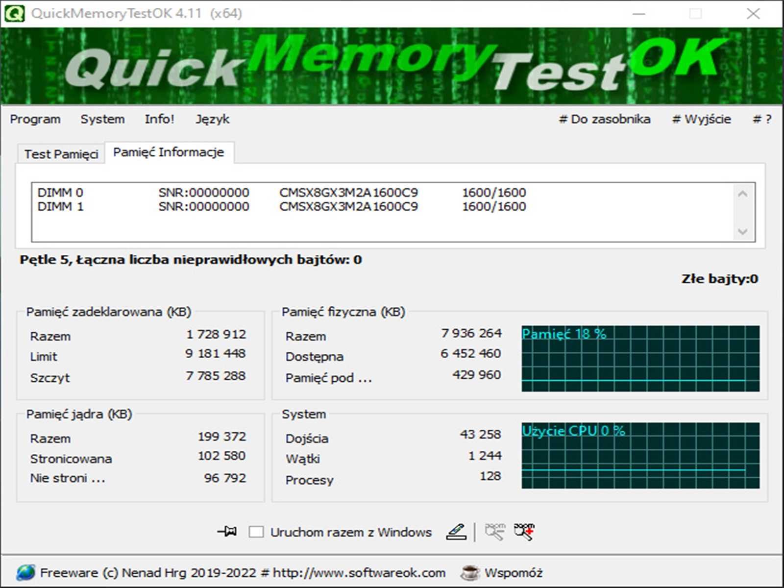 DDR3 8GB CoRsair 12800