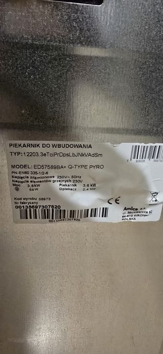 Piekabik do zabudowy amica wifi