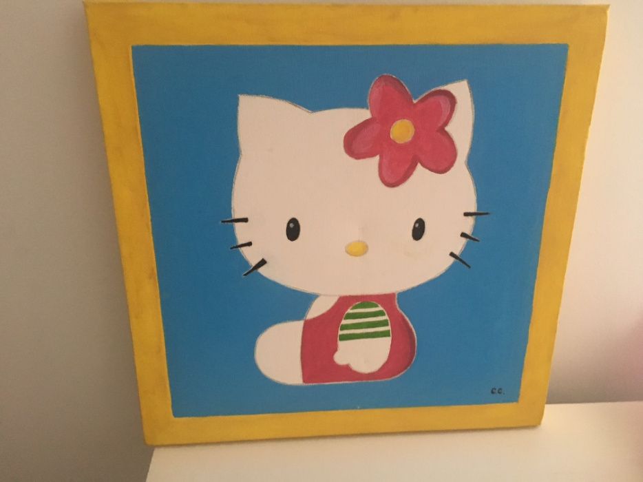 Tela para quarto de criança Hello Kitty