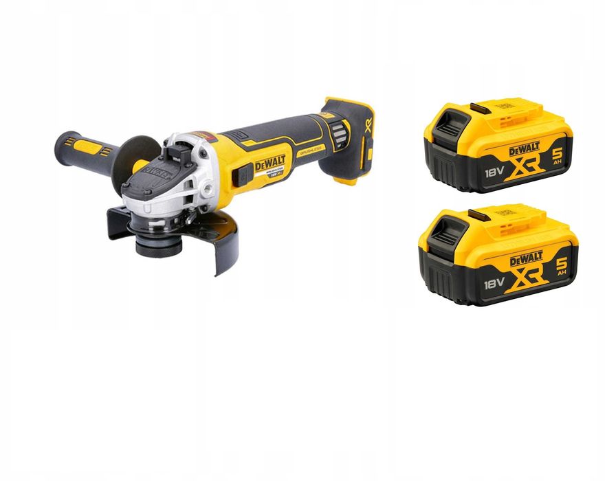 Szlifierka kątowa DeWALT DCG409VSN + 2 akumulatory DCB184 5.0Ah - NOWA