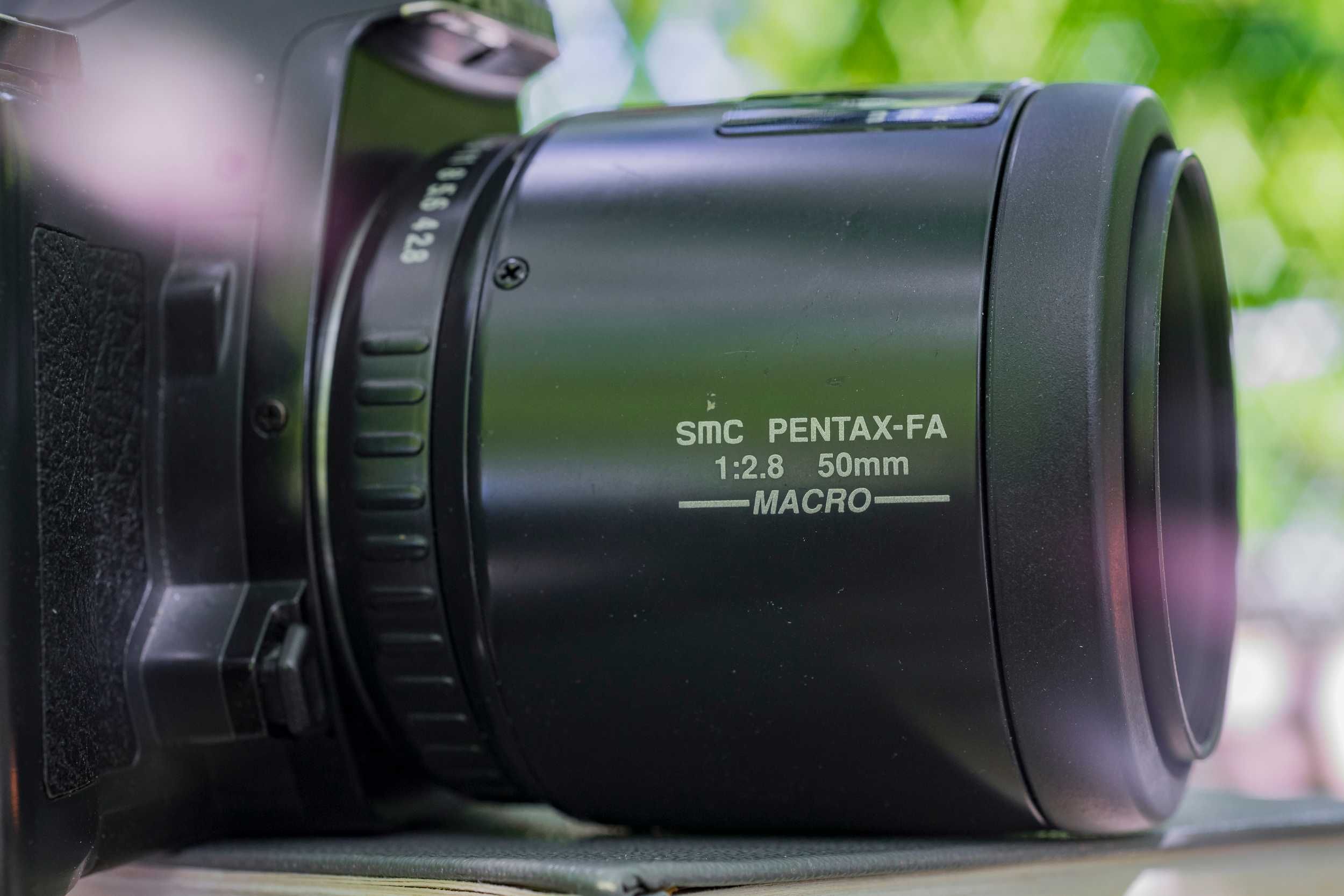Pentax MZ-5 MF MOD + PENTAX-FA 50mm f2.8 Macro 1:1 PK aparat analogowy