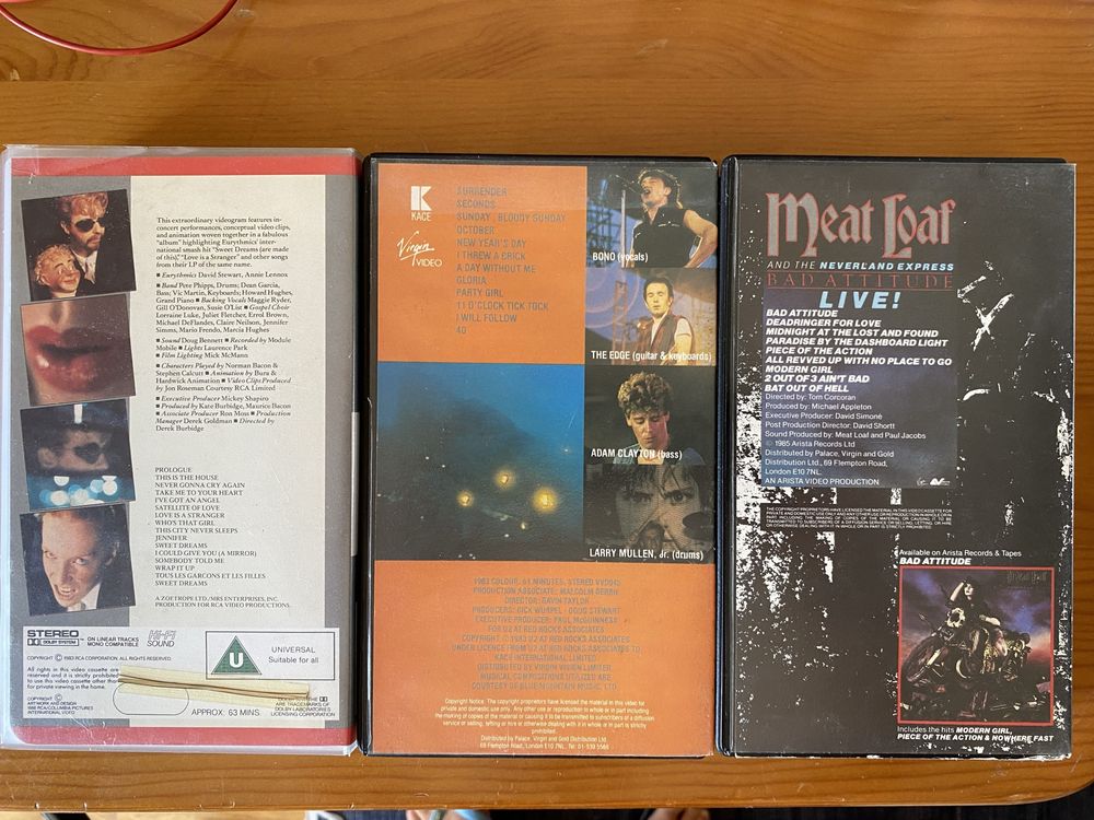 Filmes antigos concertos bandas rock VHS cassete (3)