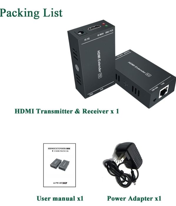Przedłużacz HDMI 1080pa60Hz, 3D