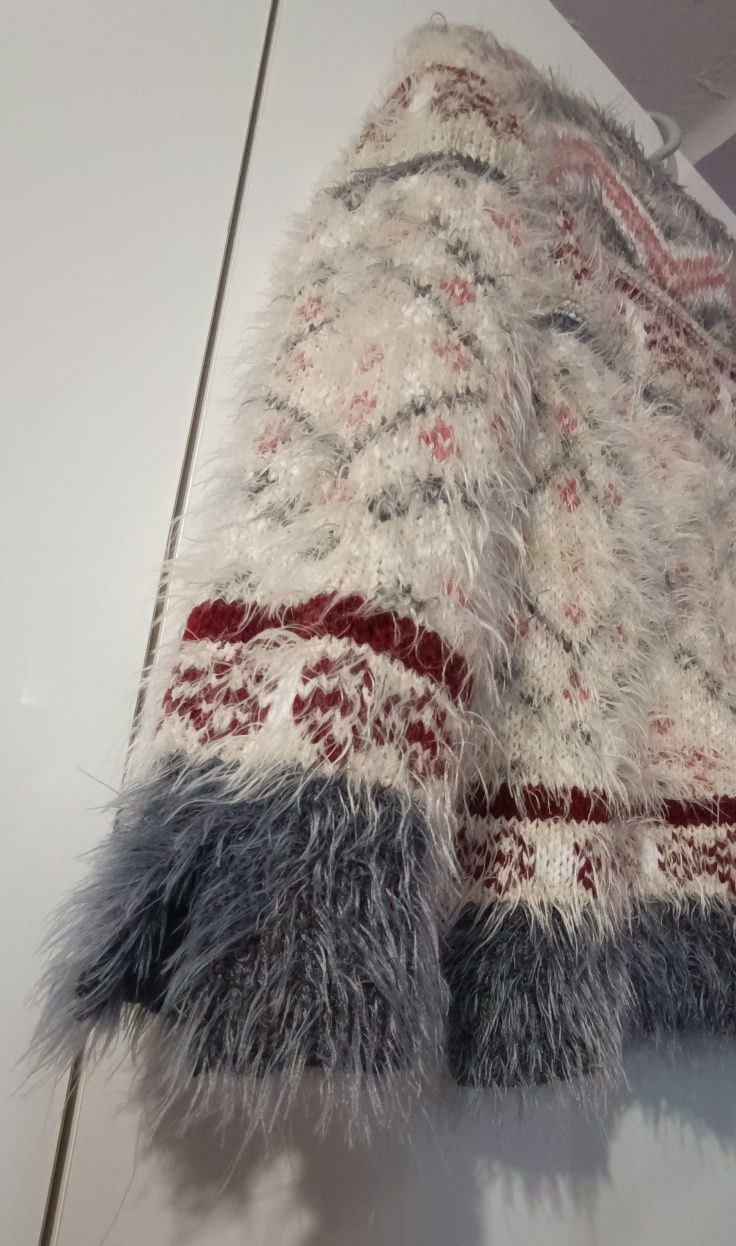 Okazja! Oryginalny ciepły sweter Zara Girl's winter r 128